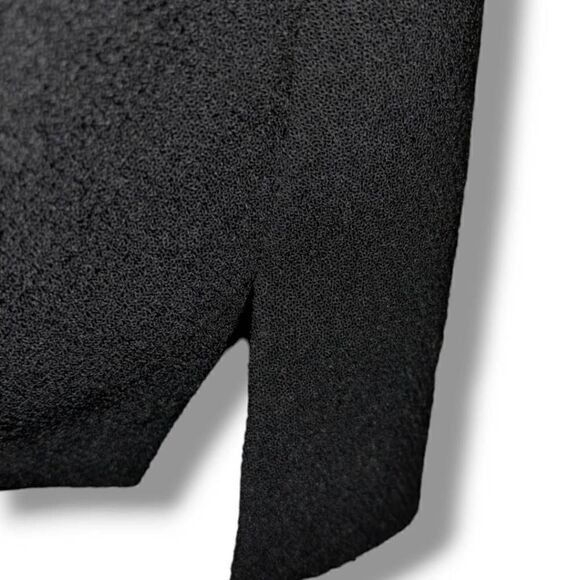 Vtg Emma James Womens Pants Sz 8 Black Crepe Straight Dressy Narrow - Picture 4 of 11